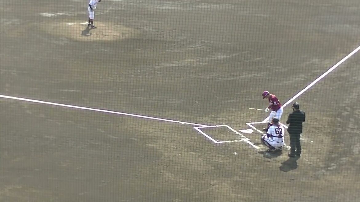 楽天 渡邊佳明センターフライの後 永田颯太郎がサード線破るツーベースヒットを放つ【イースタン 読売ジャイアンツ対 楽天ゴールデンイーグルス2024年3月16日】