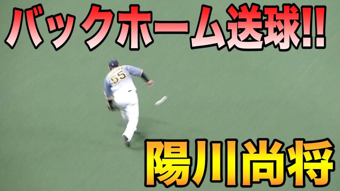 阪神タイガース陽川尚将、ライト守備からのホーム送球！【2021 プロ野球】