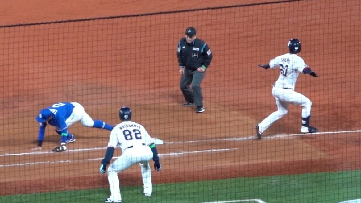 武岡龍世の激走！リプレイも覆らず！スクイズバンドをセーフでノーアウト満塁！東京ヤクルトスワローズvs中日ドラゴンズ 2024/03/29 開幕戦