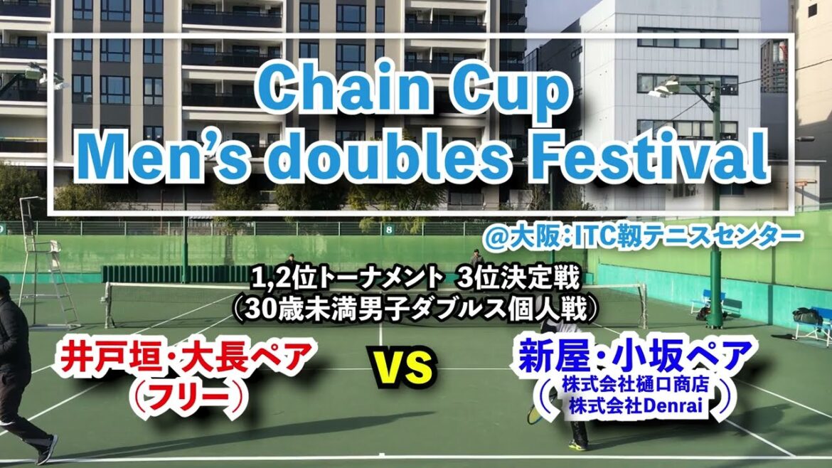 【ChainCup男祭⑨靱TC】井戸垣・大長 vs 新屋・小坂[男子ダブルス：3位決定戦]