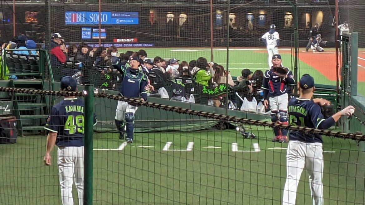 【ベルーナドーム】ヤクルト リリーフ4投手 ブルペン投球【2024/3/23】