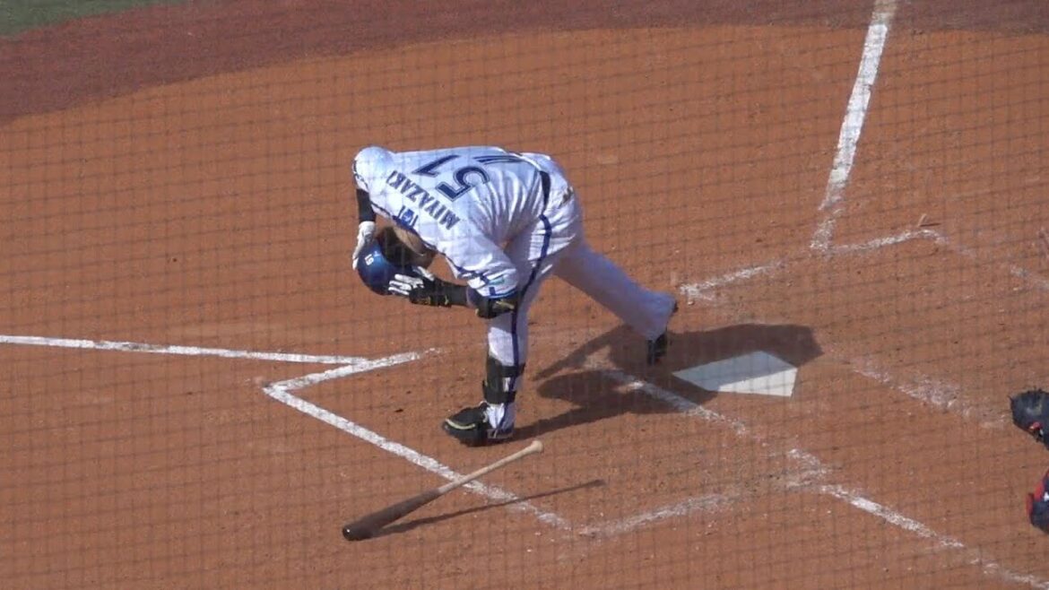 本日チーム2個目の死球。宮﨑敏郎も怒りを隠しきれない 2024/03/30 横浜DeNAベイスターズ