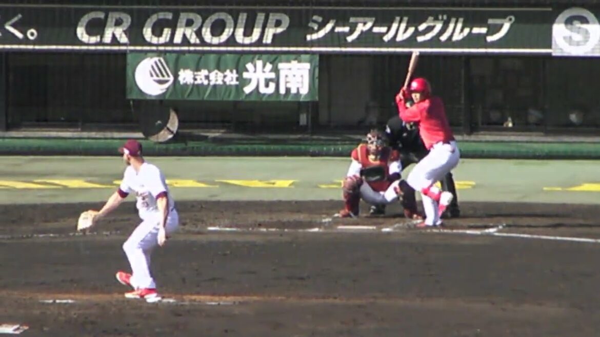 【タイムリー2塁打！】広島カープ 堂林 翔太のバッティングフォーム_2024030201