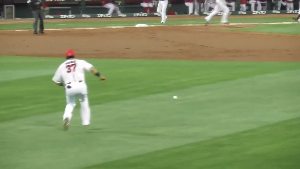 野間峻祥の肩が唸る！バックホームで北村を刺しヤクルトの先制点を阻止するナイス送球！2024年4月2日