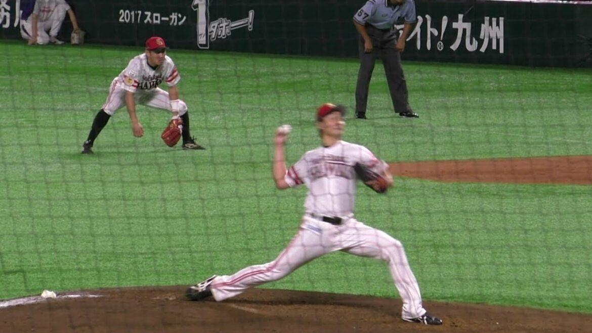 スロー映像)ホークス 武田翔太 投球フォーム 2017.7.22