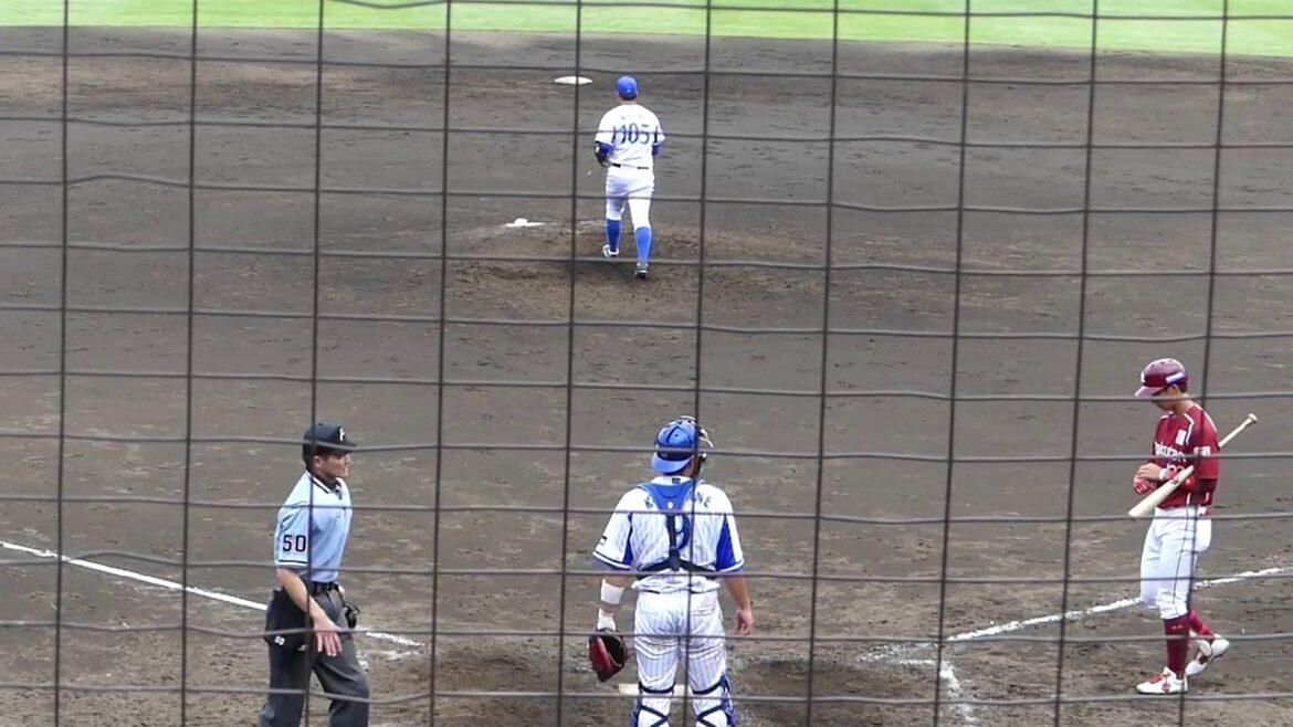 2017年7月2日 イースタンリーグ 横浜DeNA － 東北楽天 笠井投手 9回表の投球【Yokohama db専用動画複製・転用禁止】