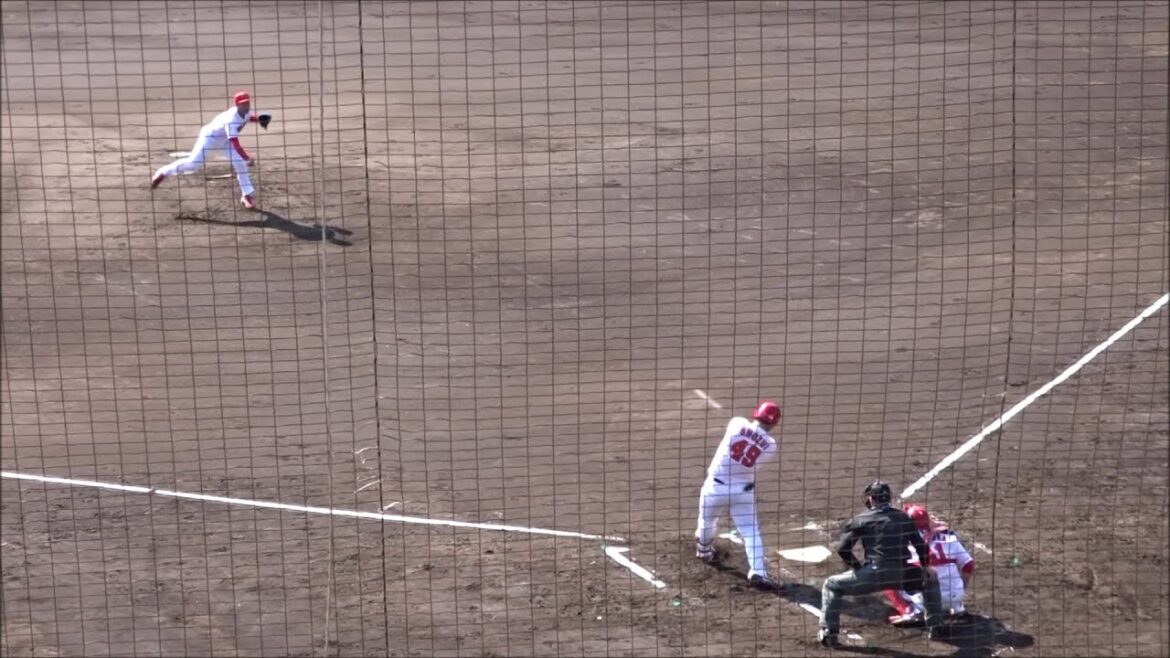 【実戦練習フリー打撃】正隨優弥選手、山口翔投手からレフトスタンドへ特大のホームランを打ち放つ！