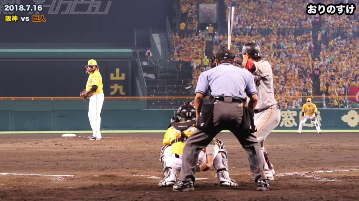 【亀井善行】満員の甲子園がざわつく...打球はレフトスタンドへ