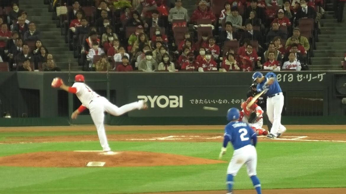 【ほそかわーーー！】広島vs中日！息詰まる投手戦！8回ついに中田翔選手2ベースから細川成也選手のライト前ヒットで先制！！2024/04/05