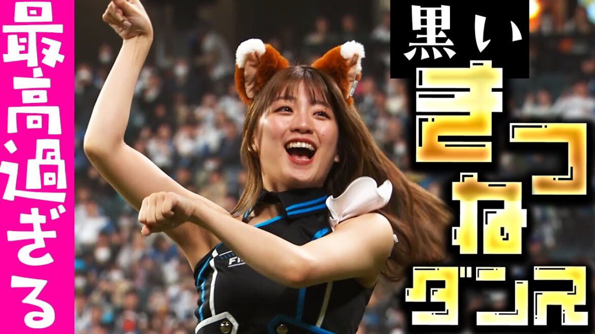 Pacific-League: 【“黒いきつね”もイイね…】ファイターズガール『“エスコン1周年限定衣装”できつねダンス!!』 【“黒いきつね”もイイね…】ファイターズガール『“エスコン1周年限定衣装”できつねダンス!!』