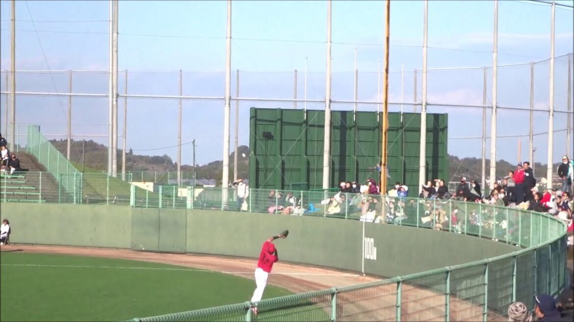 小林樹斗 vs 秋広優人、風に乗って打球が伸びる　～侍ジャパン宮崎秋季キャンプ2023 練習試合（vs 広島東洋カープ）～