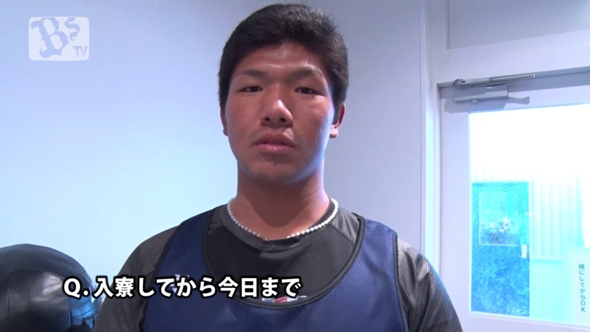 新人合同自主トレ 頓宮裕真選手