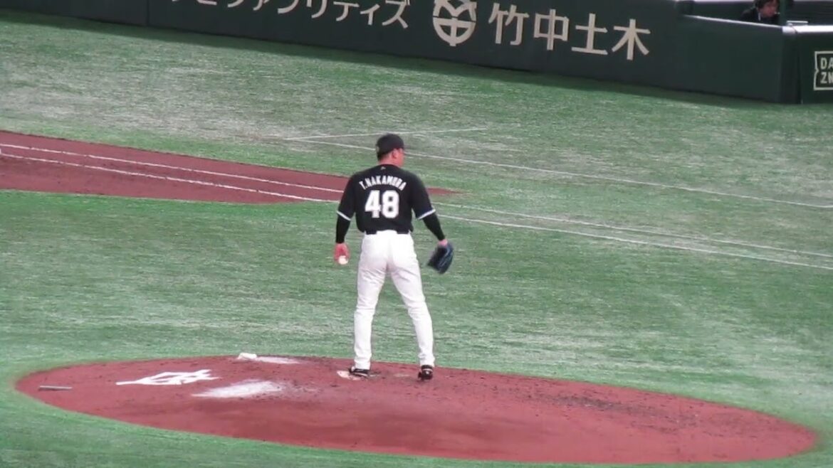 【マリーンズ】中村稔弥ピッチングフォーム2024年3月19日 読売ジャイアンツ対 千葉ロッテマリーンズ