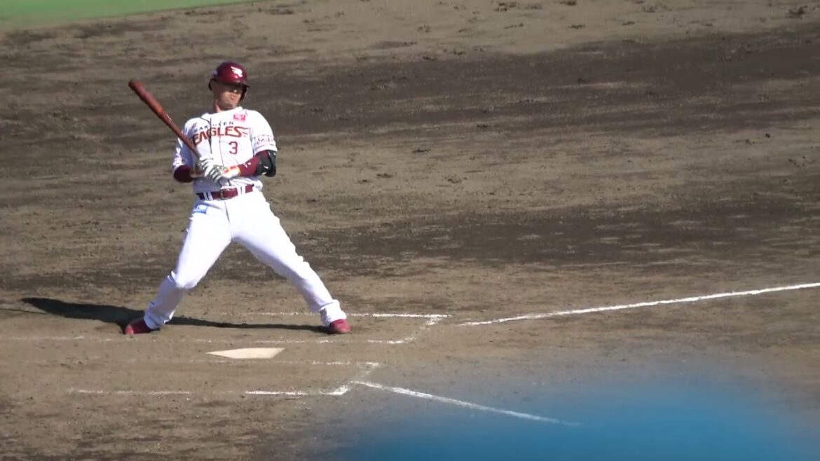 東北楽天ゴールデンイーグルス 浅村栄斗選手 第2打席 サードゴロ 2024/3/13 草薙球場 VS オリックスバファローズ