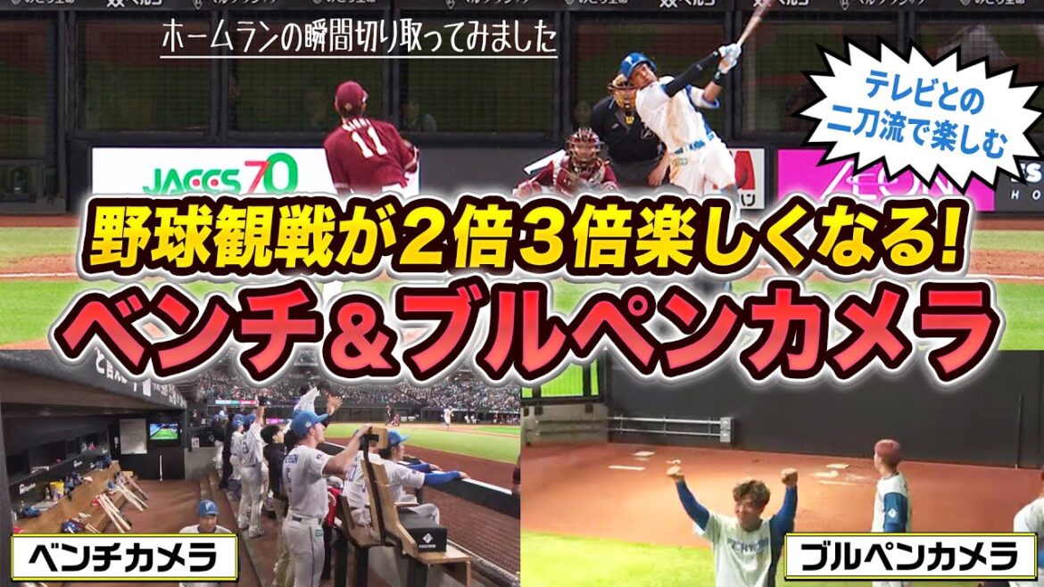 【ファイターズMIRU】野球観戦が2倍3倍楽しくなる！ベンチ&ブルペンカメラ紹介