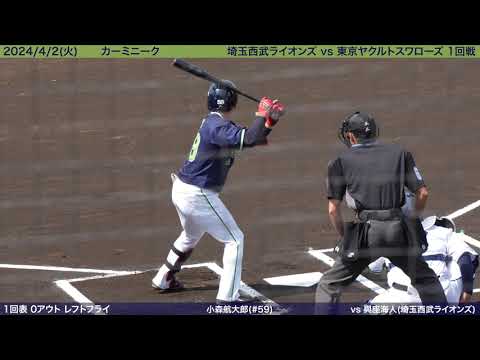 2024/4/2(火) ファーム公式戦 打席まとめ(1-6回) 西村瑠伊斗、北村恵吾、濱田太貴、小森航大郎、増田珠、鈴木叶、三ツ俣大樹、伊藤琉偉、橋本星哉(東京ヤクルトスワローズ) 2024/4/2(火) ファーム公式戦 打席まとめ(1-6回) 西村瑠伊斗、北村恵吾、濱田太貴、小森航大郎、増田珠、鈴木叶、三ツ俣大樹、伊藤琉偉、橋本星哉(東京ヤクルトスワローズ)
