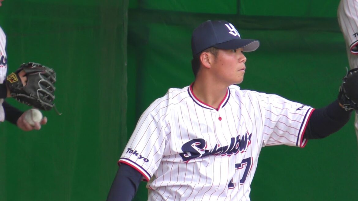 2019ヤクルト沖縄キャンプ、ドラ1ルーキー清水昇投手初日ブルペン