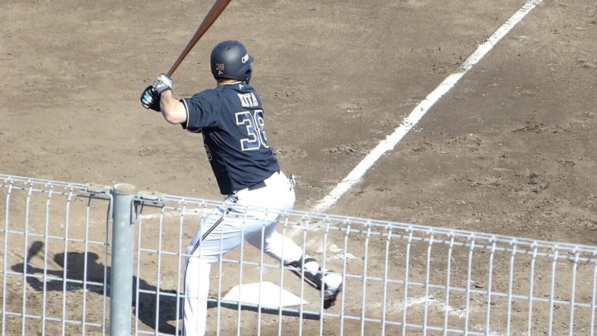 来田涼斗のバッティング７回表【オリックスバファローズ 2022年4月5日 対中日ドラゴンズ プロ野球 2軍ファーム戦 ウエスタンリーグ ナゴヤ球場】