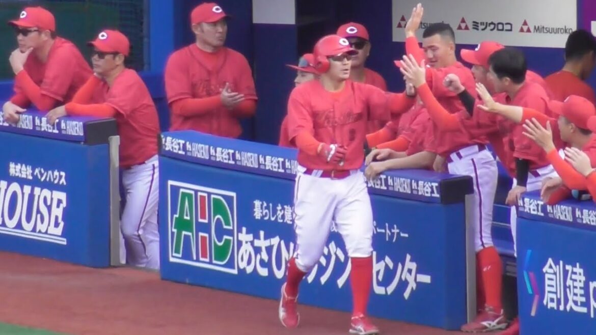 このままでは終われない！広島カープ9回の攻撃、粘れコールから小園海斗が完封阻止のタイムリー、レフトスタンド歓喜の渦に包まれる！2024年3月30日