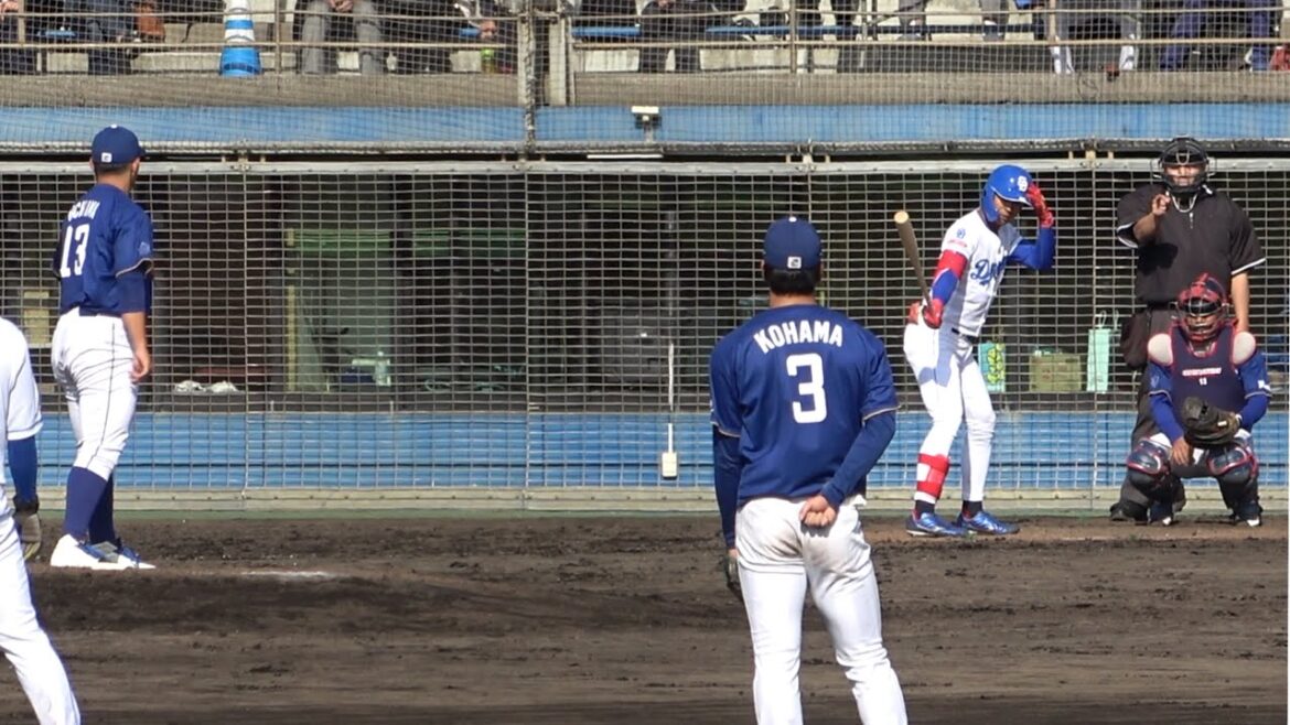 2死満塁で回って来た龍空の2024年実戦初打席！ (2024/02/10)