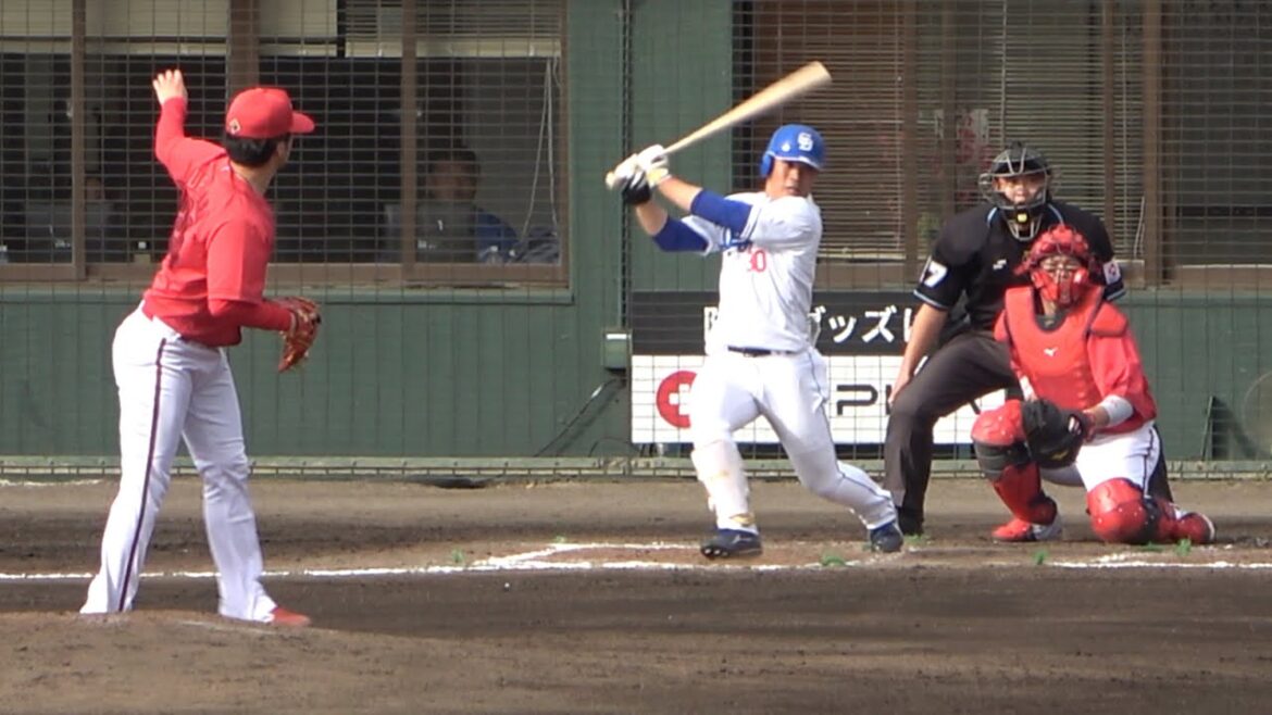 打撃好調の三好が左腕も打てることをアピールするヒット！ (2024/02/23)