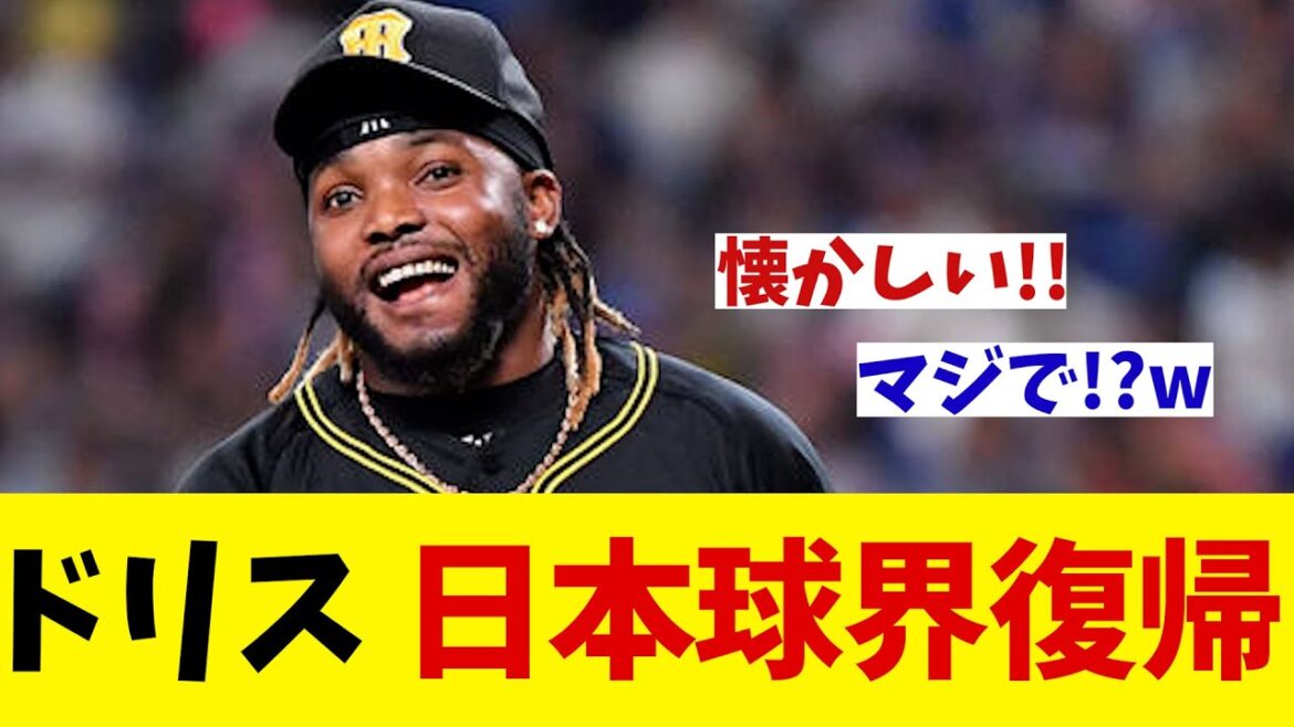 元阪神・ドリス　日本球界復帰へ！！！【野球情報】【2ch 5ch】【なんJ なんG反応】