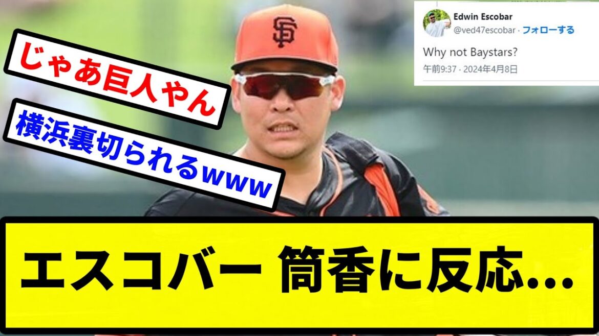 【なぜなんだい？】エスコバー 筒香に反応...【プロ野球反応集】【2chスレ】【1分動画】【5chスレ】