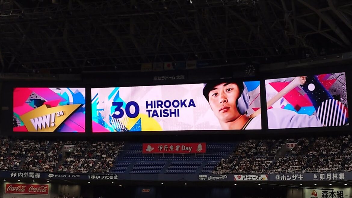 廣岡大志 選手 ｢MUNEHIRO  ヒノマルパワー ～君の力～｣ 第1･4打席 登場曲 オリックス･バファローズ 選手 ビジョン映像 PV 演出 @ 京セラドーム 2024 開幕戦