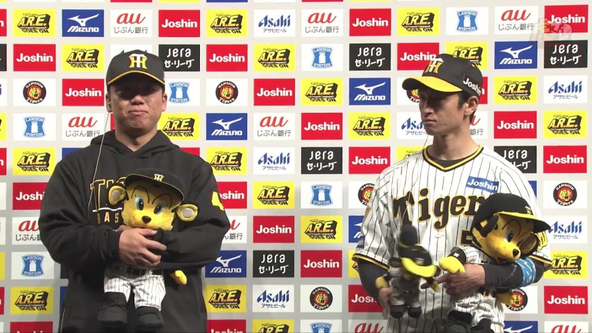 Hanshin-Tigers: 【#村上頌樹 選手、#近本光司 選手のヒーローインタビュー、#岡田彰布 監督インタビュー】 4月9日(火) 阪神vs広島(甲子園) 【#村上頌樹 選手、#近本光司 選手のヒーローインタビュー、#岡田彰布 監督インタビュー】 4月9日(火) 阪神vs広島(甲子園)