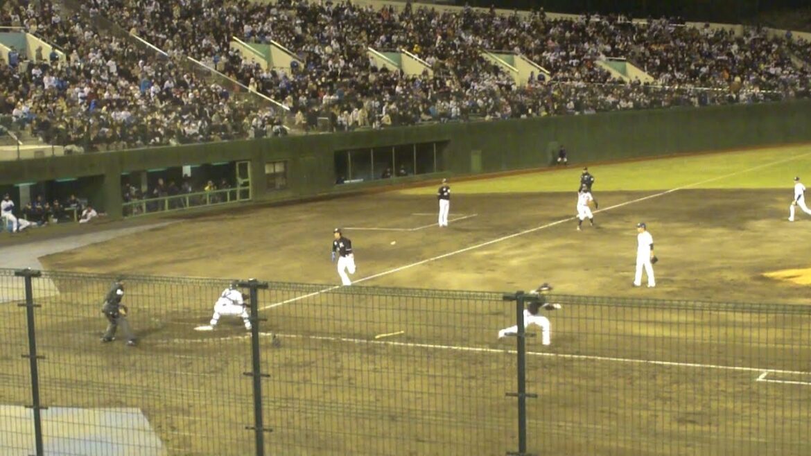 西武 佐藤龍世 ナイスプレーで本塁タッチアウト　西武 vs ロッテ　2024年4月9日(火)