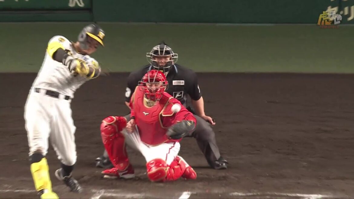 【痛烈】6回裏、#佐藤輝明 選手が素直なバッティングで左中間タイムリーツーベースヒット！【2024/4/10Ｔ－Ｃ】