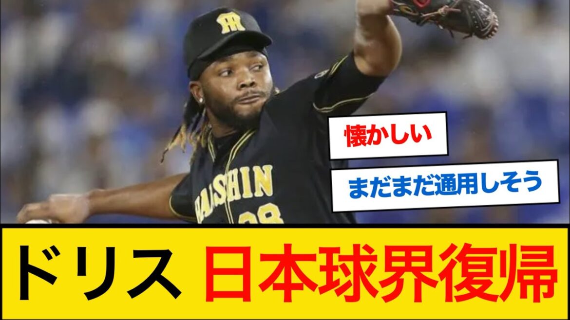 元阪神・ドリス日本球界復帰！独立リーグ四国の高知へ入団【なんJプロ野球反応】 #ラファエル・ドリス #阪神タイガース #日本球界復帰