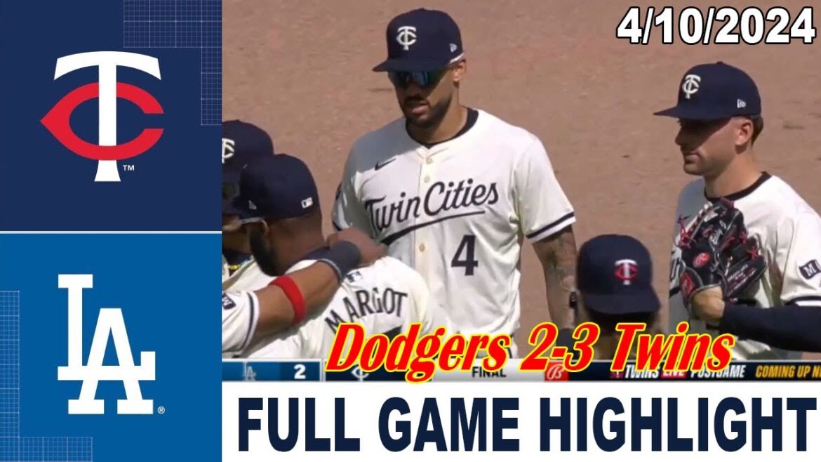 Los Angeles Dodgers vs Minnesota Twins Full Highlights | 4/10/2024 | MLB Highlights 2024