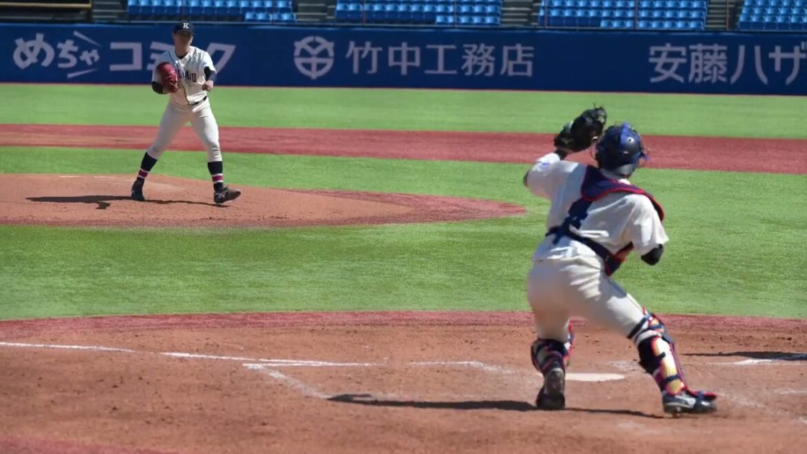 2024/04/10 國學院大・神里　陸捕手のスローイング