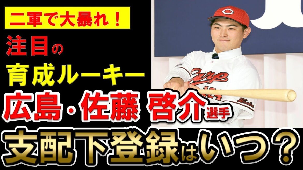 【注目】広島育成ルーキー・佐藤選手の支配下登録はいつ？二軍で打撃絶好調で猛アピール中！【広島東洋カープ】