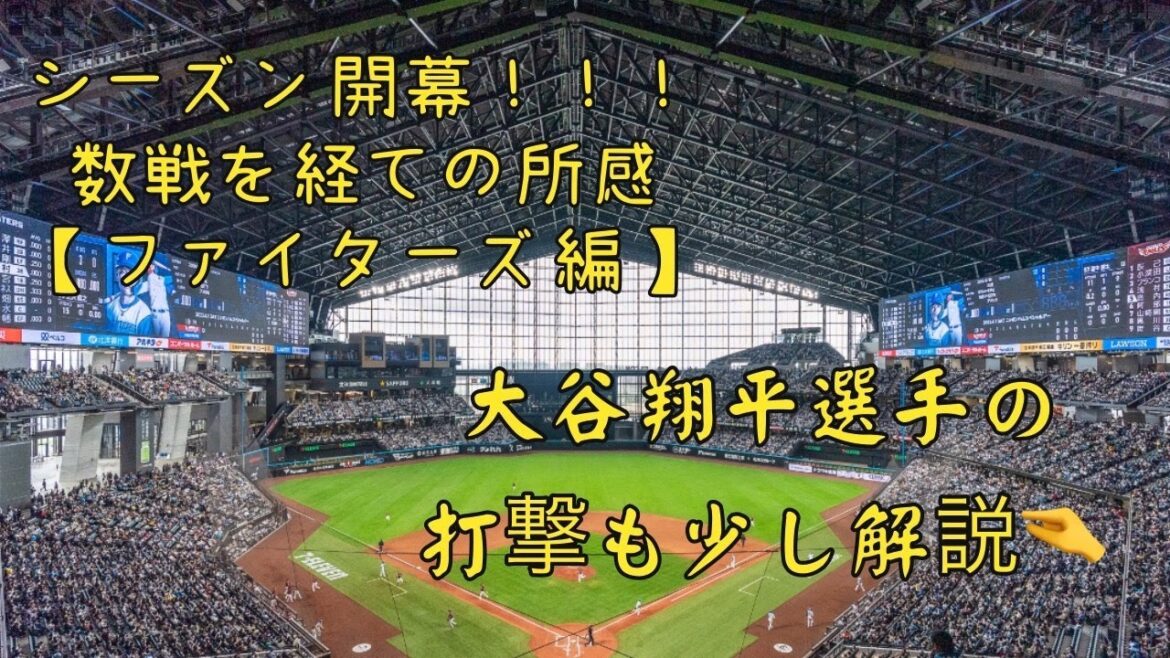 シーズン開幕！！！序盤数戦の所感【ファイターズ編】&大谷翔平選手の打撃にも触れていきます