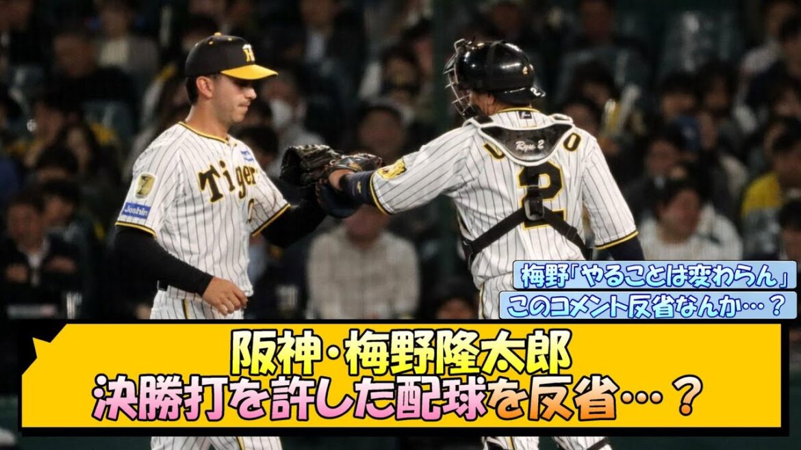 阪神・梅野隆太郎 決勝打を許した配球を反省…？【なんJ 反応 まとめ】