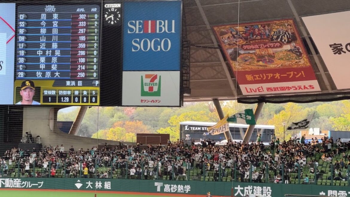 【一曲だけ大ブーイングで聴こえない】ホークス試合前応援歌メドレー【西武vsソフトバンク】2024/4/12