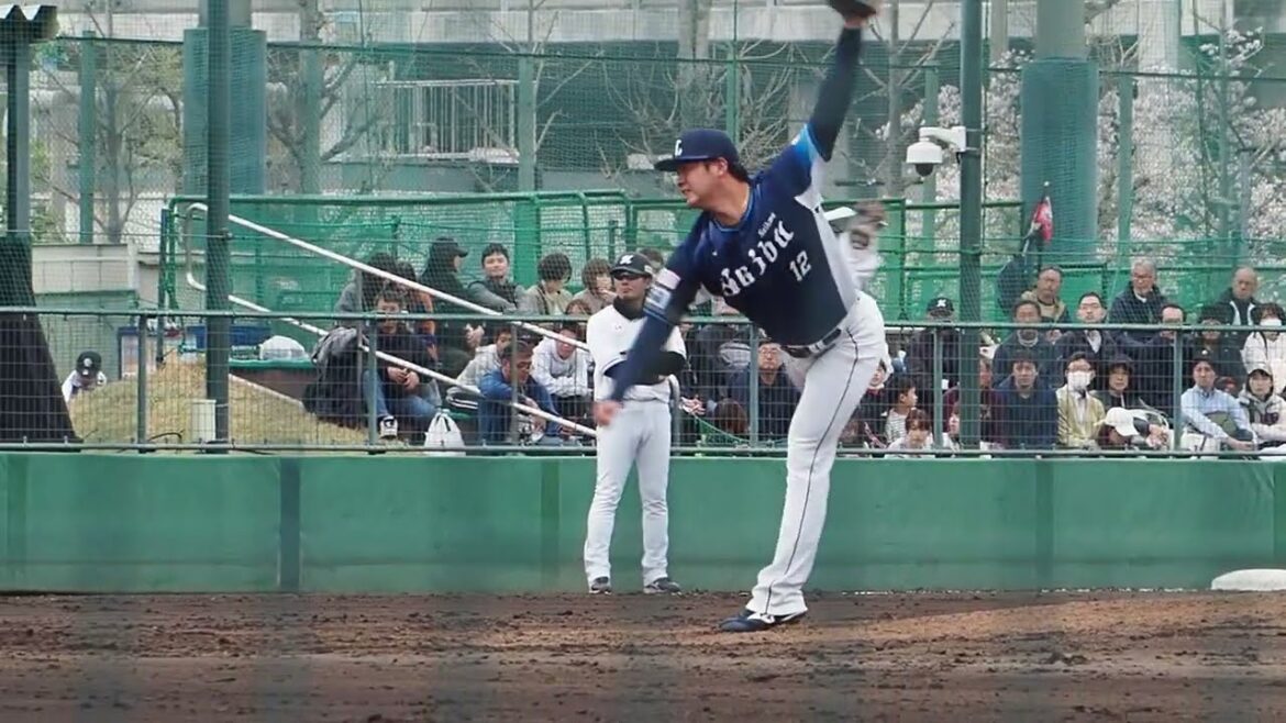 2024.04.06 千葉ロッテ-埼玉西武(ロッテ浦和) 渡邉勇太朗 投球シーン