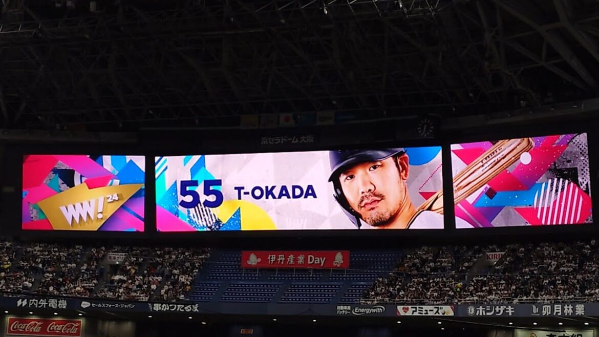 T-岡田 選手 ｢SEKAI NO OWARI  最高到達点｣ 登場曲 オリックス･バファローズ 選手 ビジョン映像 PV 演出 @ 京セラドーム 2024 開幕戦