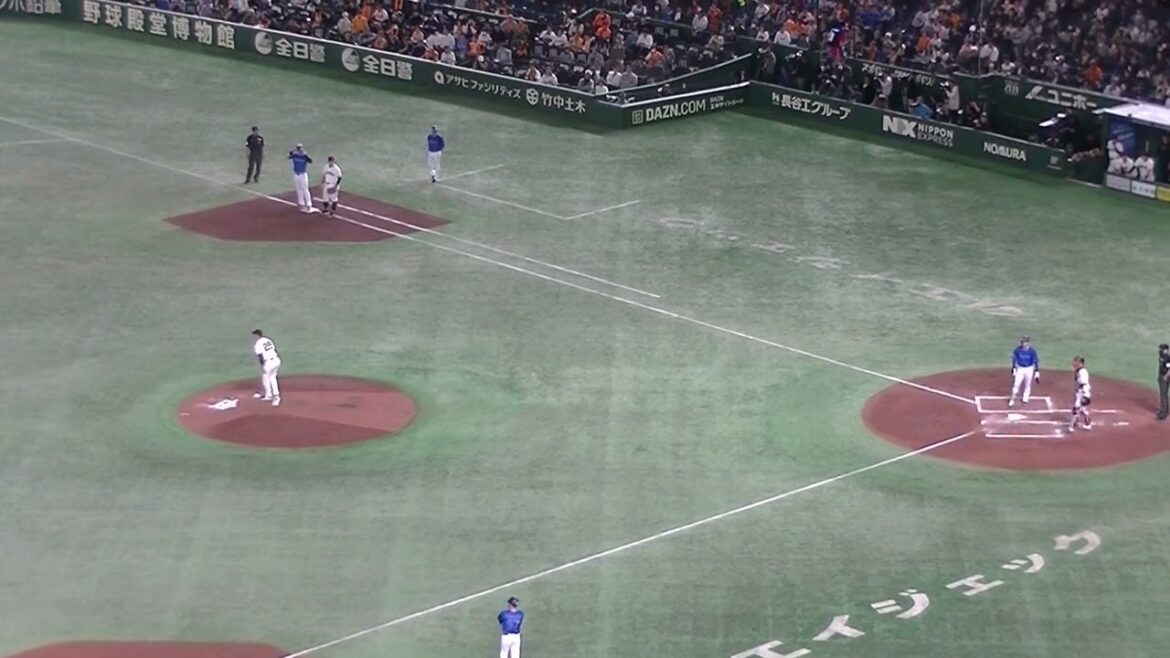 長野久義 スライディングするも捕れず 記録はヒットでグリフィンちょっとかわいそう（ 読売ジャイアンツ対 横浜DeNAベイスターズ2024年4月6日）