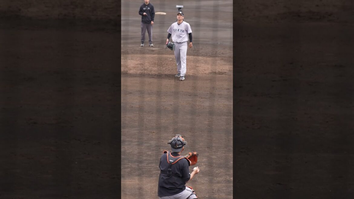 【巨人】横川凱選手のピッチング練習　#shorts #baseball #プロ野球 #巨人