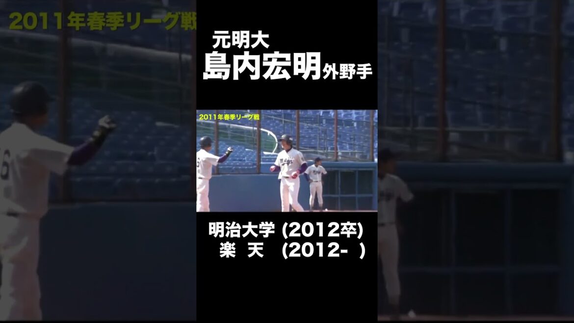 【大学時代集】明大・島内宏明「楽天イーグルス」#明大#島内宏明#楽天