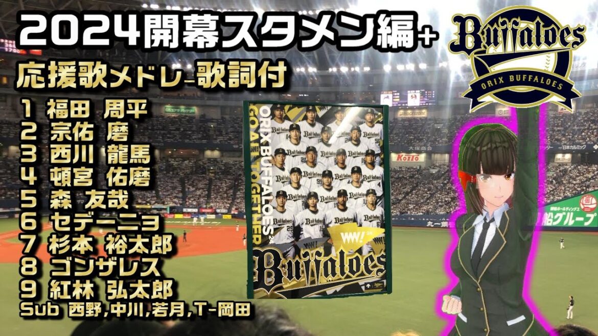 『オリックスバファローズ 2024開幕スタメン編+』/ arranged covered version /Seta Mamiko