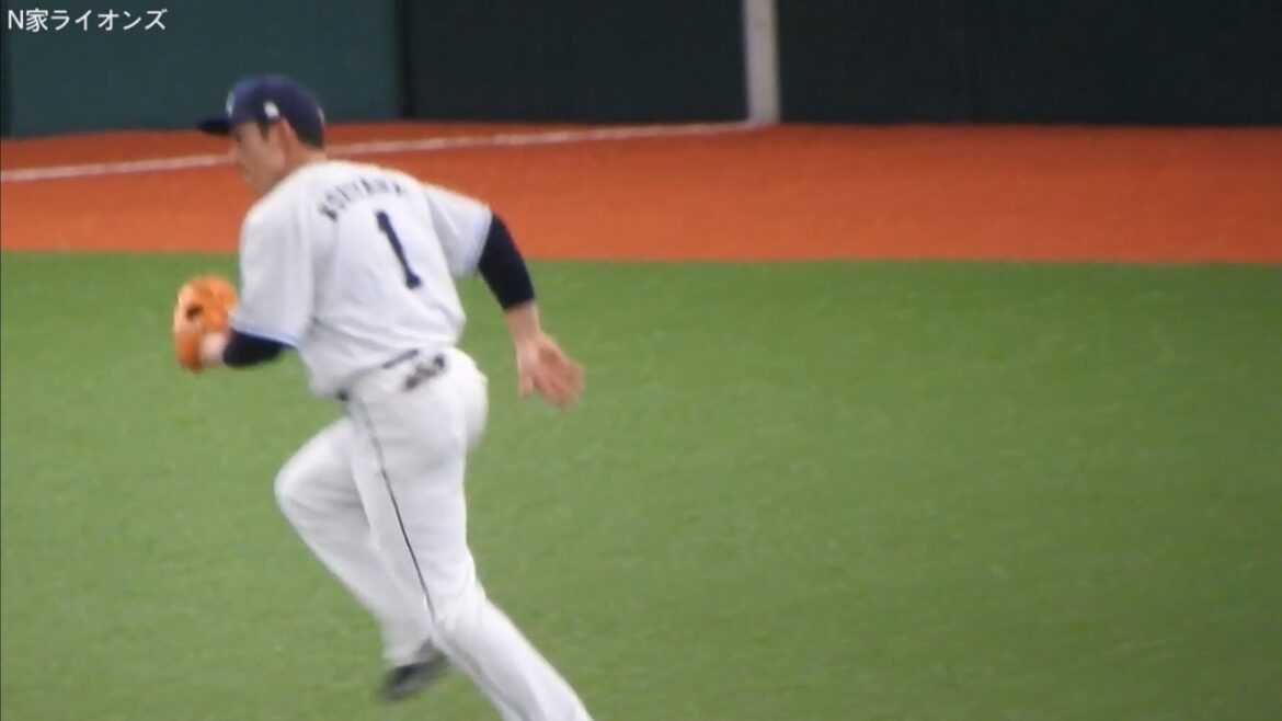 栗山巧 試合前守備練習2024/04/12 西武対ソフトバンク【埼玉西武ライオンズ】【ベルーナドーム】