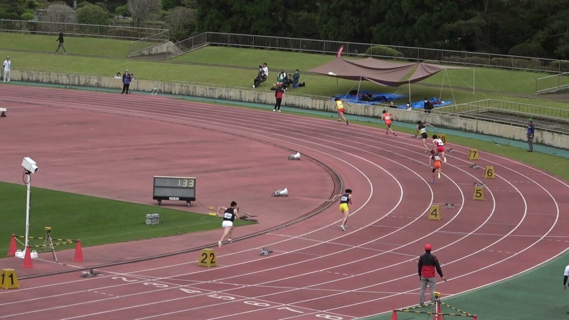 20240414162836宮崎県記録会一高中男4×100ｍＲ6組 宮崎工業高A42"37：有木 琉晟(3)・日吉志優汰(3)・土岐 琉斗(3)・小倉 悠聖(2)