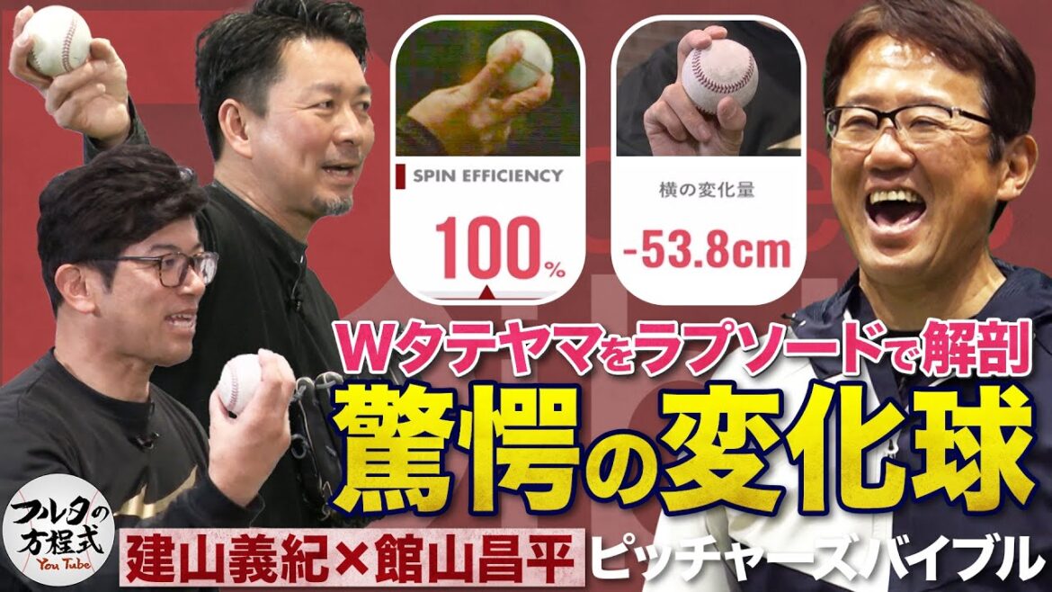 大谷翔平も使う『ラプソード』で徹底分析！Wタテヤマの変化球を丸裸に【ピッチャーズバイブル】