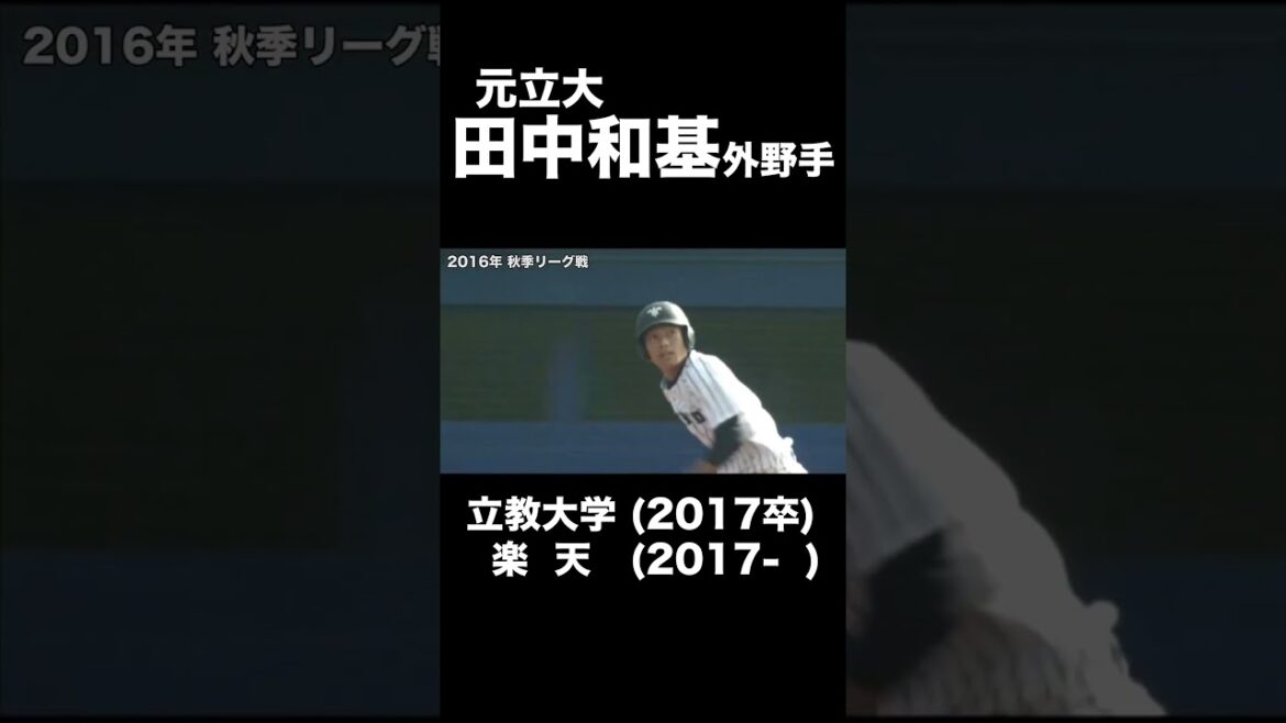 【大学時代集】立大・田中和基「楽天イーグルス」#立大#田中和基#楽天