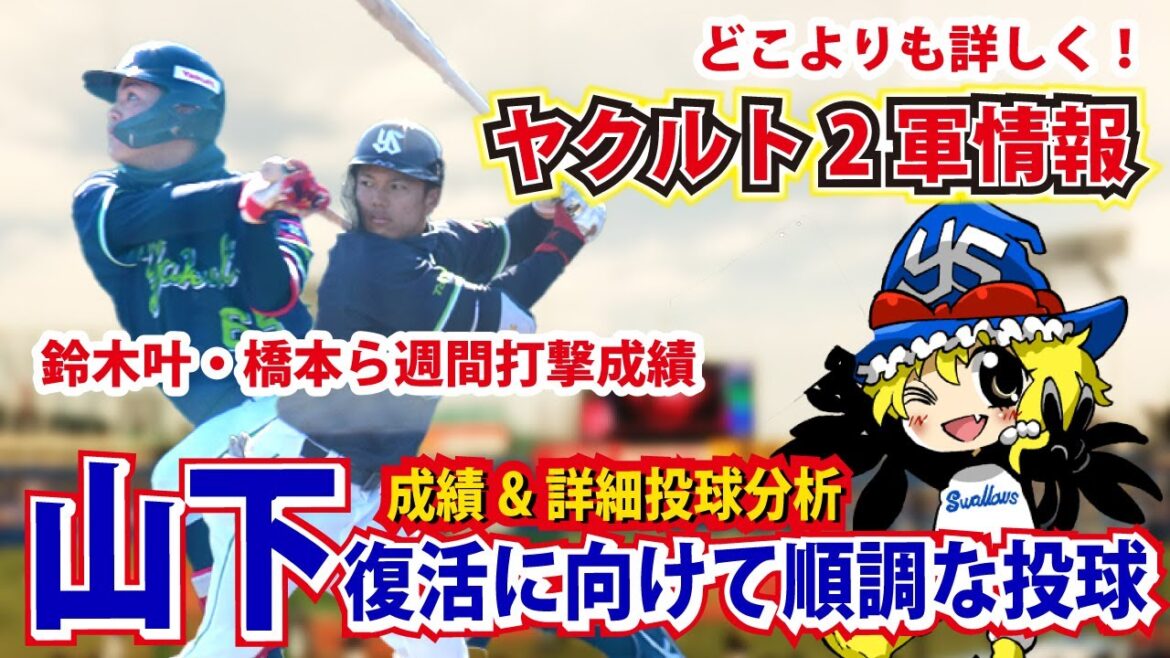 【ヤクルト2軍情報】鈴木叶に疲れが！？田口＆ライアンの復帰時期はいつ？
