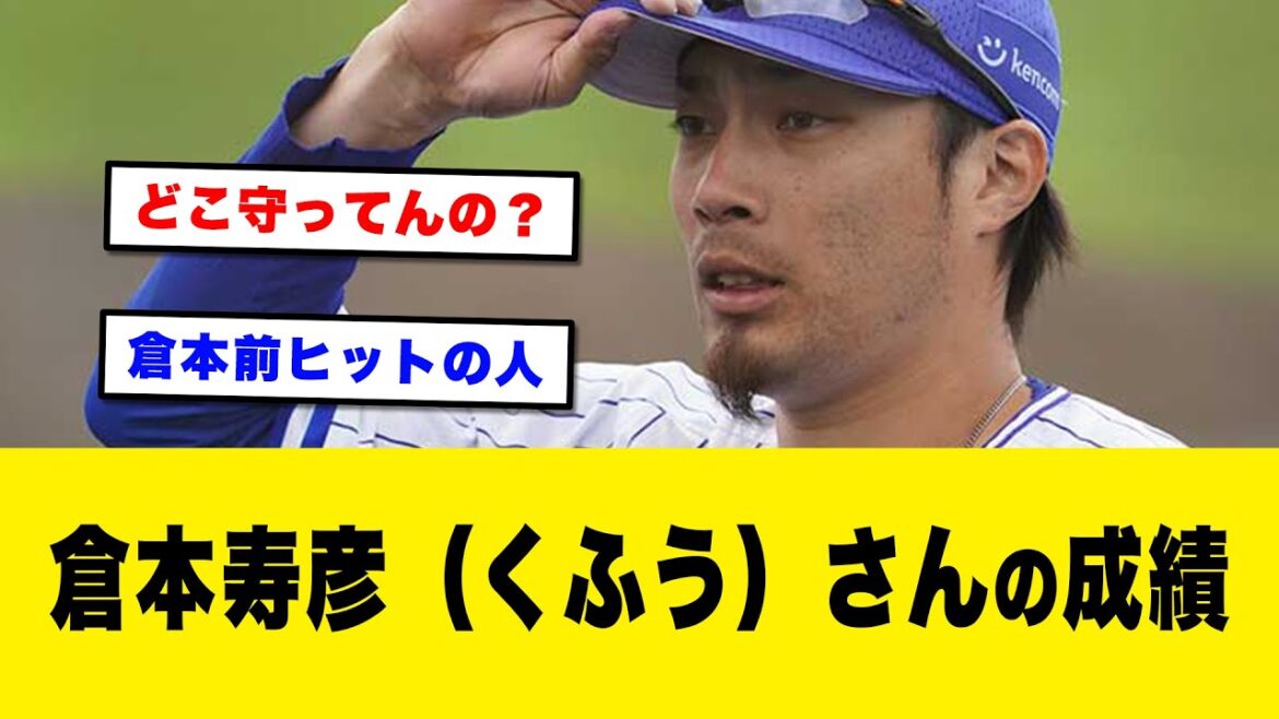 倉本寿彦（くふう）さんの成績【野球の反応集 2chスレ 5chスレ なんJ】